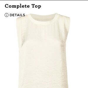 Cabi Complete Top 
Sleeveless Cream Top